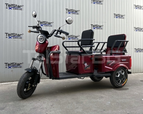 Електрическа триколка 005 двуместна с карго отделение 1500W Нов модел 2025