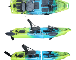 Сгъваем риболовен и туристически каяк с педали CROON – двусекционен модел за лесен транспорт снимка 260
