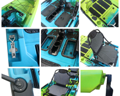 Трисекционен сгъваем риболовен и туристически каяк с двойна педална система CROON 2 снимка 261