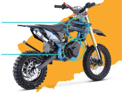 Детски кросов мотор MXR 70CC Нов модел / DIRT BIKE с добавена функция