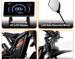 TELSTAR OUXI GT2000 – електрически крос велосипед тип скутер 24 цола 3000W снимка 317
